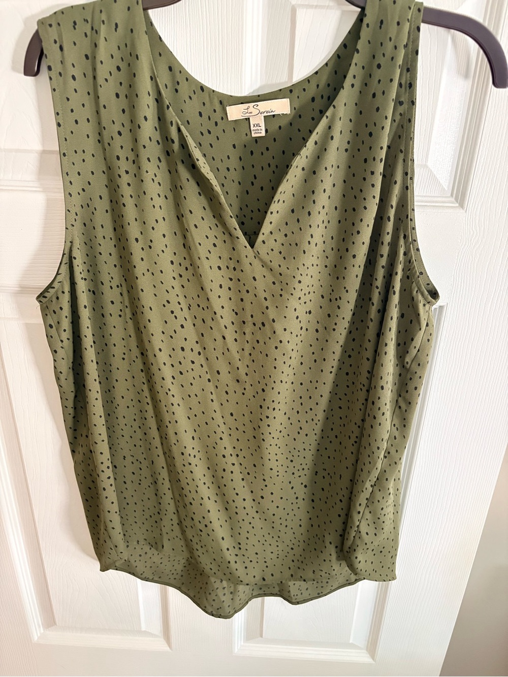 Light Olive Green Sleeveless V-Neck Camisole